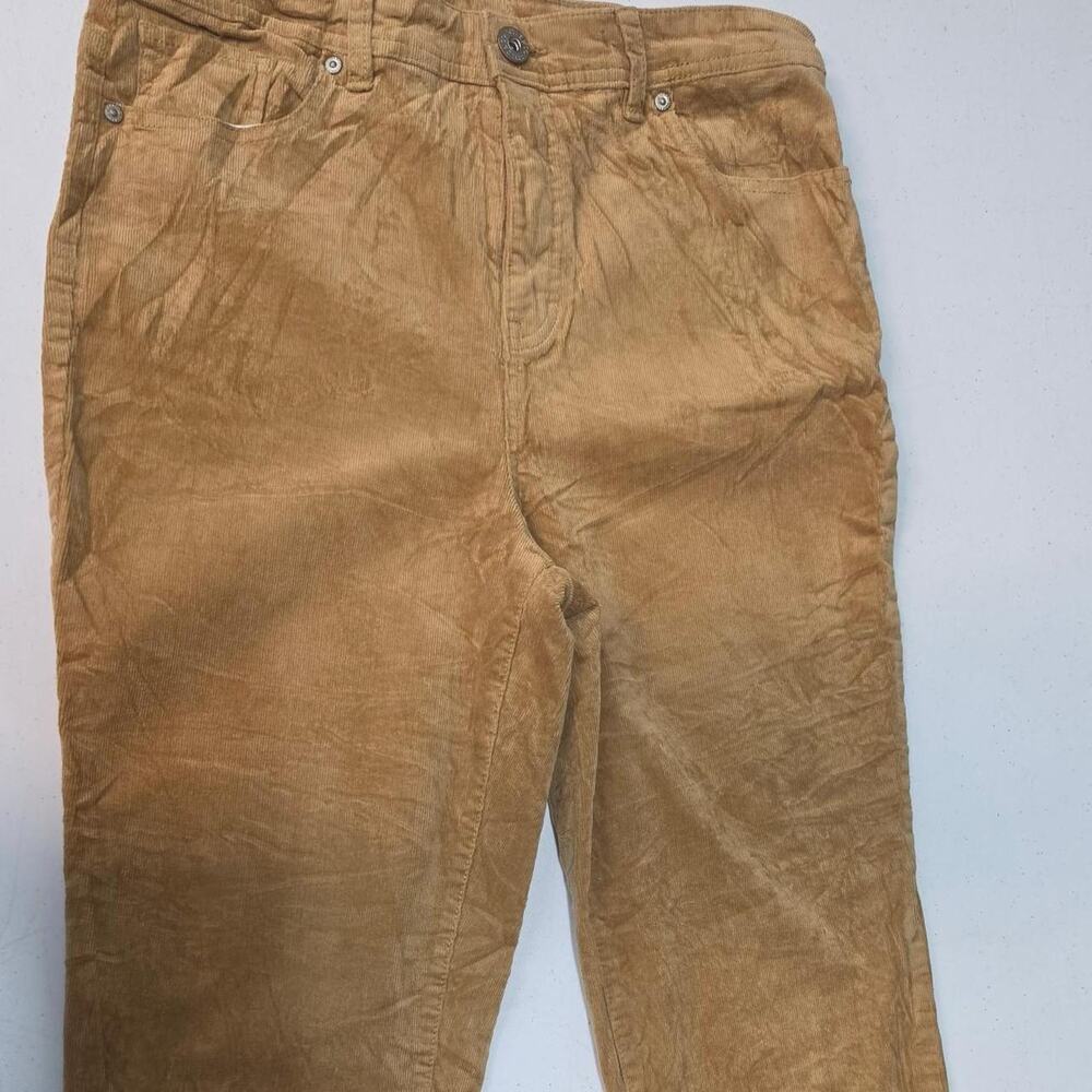 Tan corduroy straight leg pants
